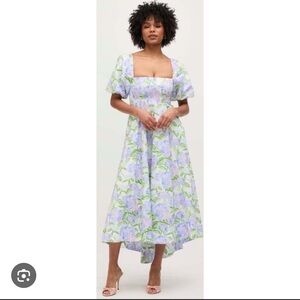 Hill House Matilda Dress, Blue Hydrangea Cotton